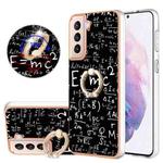 For Samsung Galaxy S21+ 5G Electroplating Dual-side IMD Phone Case with Ring Holder(Equation)