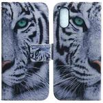 For Sony Xperia 5 V Coloured Drawing Flip Leather Phone Case(Tiger)