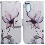 For Sony Xperia 5 V Coloured Drawing Flip Leather Phone Case(Magnolia)
