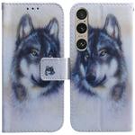 For Sony Xperia 1 VI Coloured Drawing Flip Leather Phone Case(White Wolf)