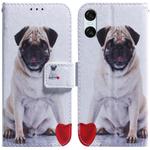 For Sony Xperia 5 VI Coloured Drawing Flip Leather Phone Case(Pug)