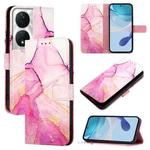 For Honor 90 Smart / X7b / Play 50 Plus PT003 Marble Pattern Flip Leather Phone Case(Pink Purple Gold)