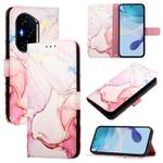 For Honor 300 Pro / 300 Ultra PT003 Marble Pattern Flip Leather Phone Case(Rose Gold)