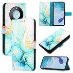 For Honor X9c Smart 5G PT003 Marble Pattern Flip Leather Phone Case(Green)
