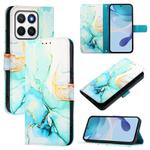 For Honor X8c 4G PT003 Marble Pattern Flip Leather Phone Case(Green)