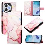 For Honor 400 Lite PT003 Marble Pattern Flip Leather Phone Case(Rose Gold)