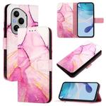 For Honor 400 Pro PT003 Marble Pattern Flip Leather Phone Case(Pink Purple Gold)