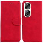 For Honor 90 Pro Skin Feel Pure Color Flip Leather Phone Case(Red)