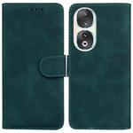 For Honor 90 Skin Feel Pure Color Flip Leather Phone Case(Green)
