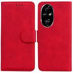 For Honor 200 Pro 5G Skin Feel Pure Color Flip Leather Phone Case(Red)