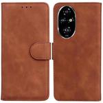 For Honor 200 Pro 5G Skin Feel Pure Color Flip Leather Phone Case(Brown)