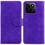 For Honor Play 60 Plus Skin Feel Pure Color Flip Leather Phone Case(Purple)