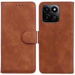 For Honor Play 60 Plus Skin Feel Pure Color Flip Leather Phone Case(Brown)