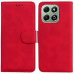 For Honor X6b Skin Feel Pure Color Flip Leather Phone Case(Red)