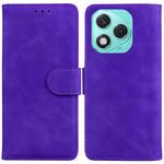 For Honor 400 Lite Skin Feel Pure Color Flip Leather Phone Case(Purple)