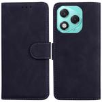 For Honor 400 Lite Skin Feel Pure Color Flip Leather Phone Case(Black)