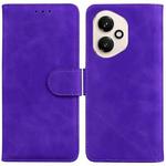 For Honor 400 Global 156.5mm Skin Feel Pure Color Flip Leather Phone Case(Purple)