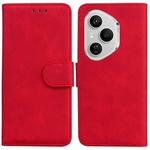For Honor 400 Pro Global 160.8mm Skin Feel Pure Color Flip Leather Phone Case(Red)
