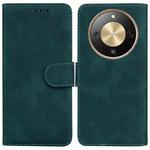 For Honor X70 5G Skin Feel Pure Color Flip Leather Phone Case(Green)
