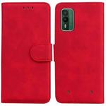 For Nokia XR21 Skin Feel Pure Color Flip Leather Phone Case(Red)