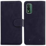 For Nokia XR21 Skin Feel Pure Color Flip Leather Phone Case(Black)