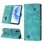 For Honor 90 Lite Skin-feel Embossed Leather Phone Case(Green)