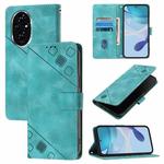 For Honor 200 Pro Skin-feel Embossed Leather Phone Case(Green)