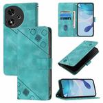 For Honor Play 50 Skin-feel Embossed Leather Phone Case(Green)