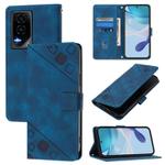 For Honor GT Skin-feel Embossed Leather Phone Case(Blue)