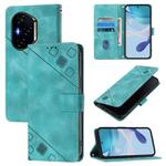 For Honor 400 Skin-feel Embossed Leather Phone Case(Green)