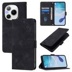 For Honor Power 5G Skin-feel Embossed Leather Phone Case(Black)