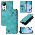 For Honor Play 60 5G Skin-feel Embossed Leather Phone Case(Green)