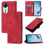 For Honor Play 60 5G Skin-feel Embossed Leather Phone Case(Red)