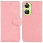 For OnePlus Nord CE 3 Lite/Nord N30 Skin Feel Pure Color Flip Leather Phone Case(Pink)