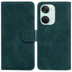 For OnePlus Nord 3 Skin Feel Pure Color Flip Leather Phone Case(Green)