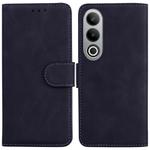 For OnePlus Nord CE4 5G Skin Feel Pure Color Flip Leather Phone Case(Black)