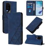 For Honor GT Crossbody 3D Embossed Flip Leather Phone Case(Blue)