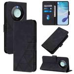 For Honor X9C Smart Global Crossbody 3D Embossed Flip Leather Phone Case(Black)