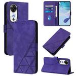 For Honor Play 60 5G Crossbody 3D Embossed Flip Leather Phone Case(Purple)