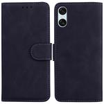 For Sony Xperia 5 VI Skin Feel Pure Color Flip Leather Phone Case(Black)