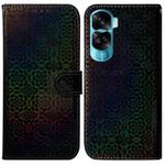 For Honor 90 Lite Colorful Magnetic Buckle Leather Phone Case(Black)