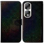 For Honor 90 Pro Colorful Magnetic Buckle Leather Phone Case(Black)