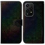 For Honor 200 Lite Global Colorful Magnetic Buckle Leather Phone Case(Black)