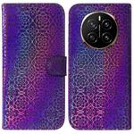 For Honor Magic7 Colorful Magnetic Buckle Leather Phone Case(Purple)