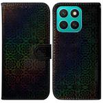 For Honor X8c 4G Colorful Magnetic Buckle Leather Phone Case(Black)