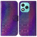 For Honor 400 Lite Colorful Magnetic Buckle Leather Phone Case(Purple)