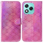 For Honor 400 Lite Colorful Magnetic Buckle Leather Phone Case(Pink)