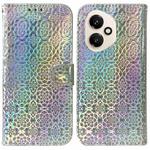 For Honor 400 Global 156.5mm Colorful Magnetic Buckle Leather Phone Case(Silver)