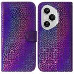 For Honor 400 Pro Global 160.8mm Colorful Magnetic Buckle Leather Phone Case(Purple)