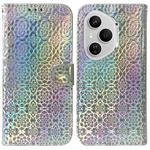 For Honor 400 Pro Global 160.8mm Colorful Magnetic Buckle Leather Phone Case(Silver)